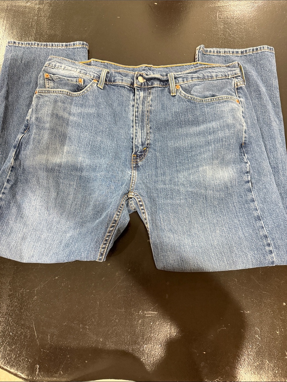 Levi's Men's Straight Leg Jeans in Light Blue Denim